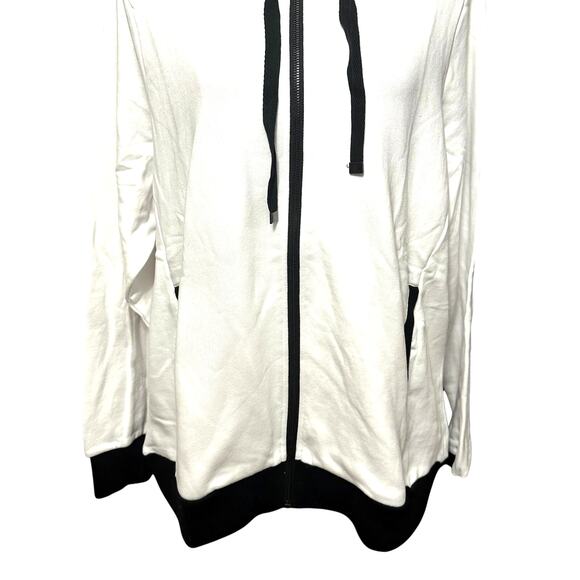 Societie Plus Hoodie Jacket Lightweight Full Front Zip-Up Closure White 18 NWOT - Picture 5 of 11